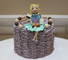 cupcake kiz figurlu pasta